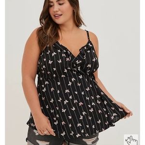 Torrid ruffle butterfly tank